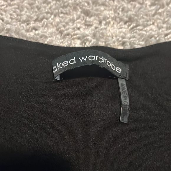 Naked Wardrobe scooped crop long sleeve in black - Picture 7 of 9